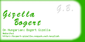 gizella bogert business card